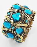 Turquoise gemstone stretch bracelet